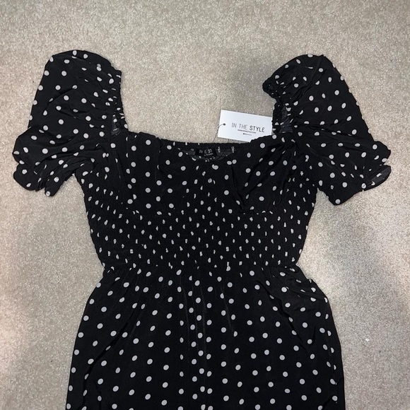 POLKA DOT DRESS WITH SLIT - Picture 7 of 9